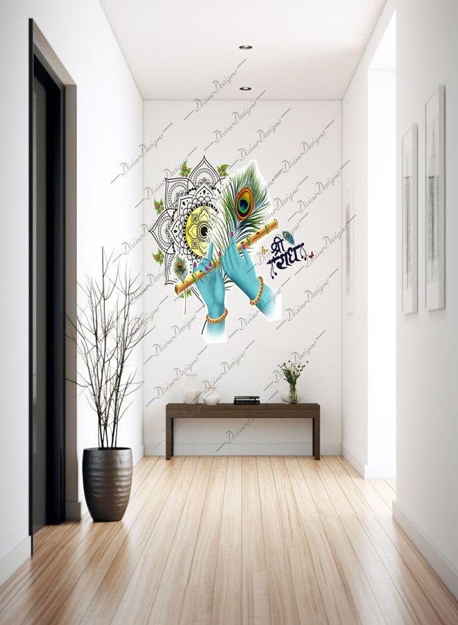 DivineDesigns ملصق فني بتصميم ماندالا جميل من تصميم DivineDesigns شري رادها كريشنا - Image 2